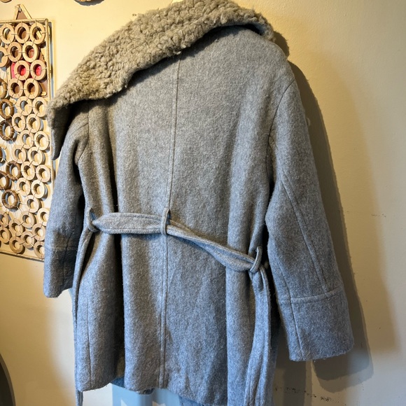 Free people chunky Sherpa lined / cotton gray coat… - Picture 8 of 11